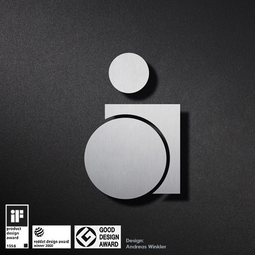 P0601 Пользователь инвалидной коляски с пиктограммой туалета, справа PHOS 