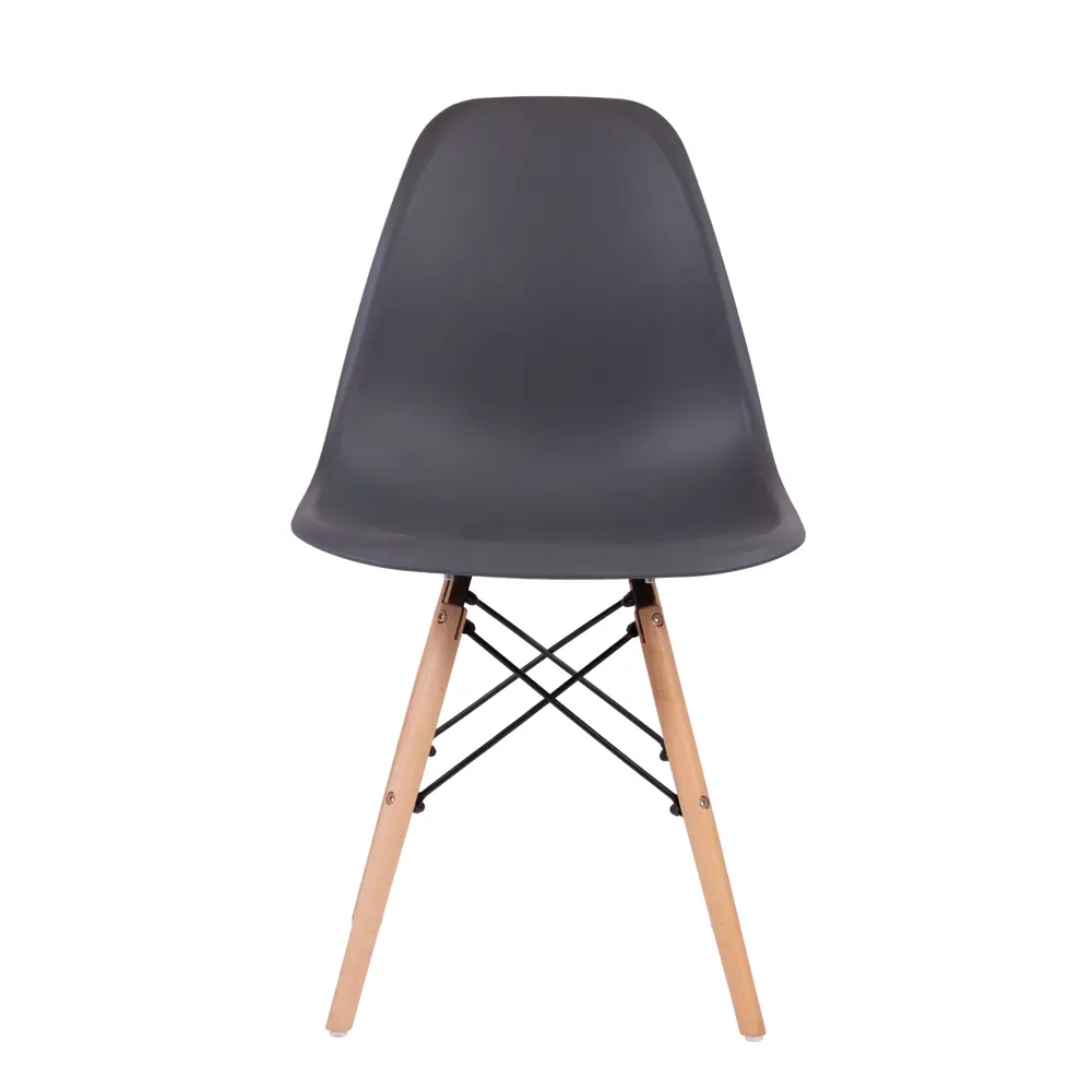 Стул Fitz STF-03-02 47x45x43 см ножки дерево/коричневый сиденье полипропилен цвет темно-серый 87746733 STLM-2174059 Santreyd  - Вид №1