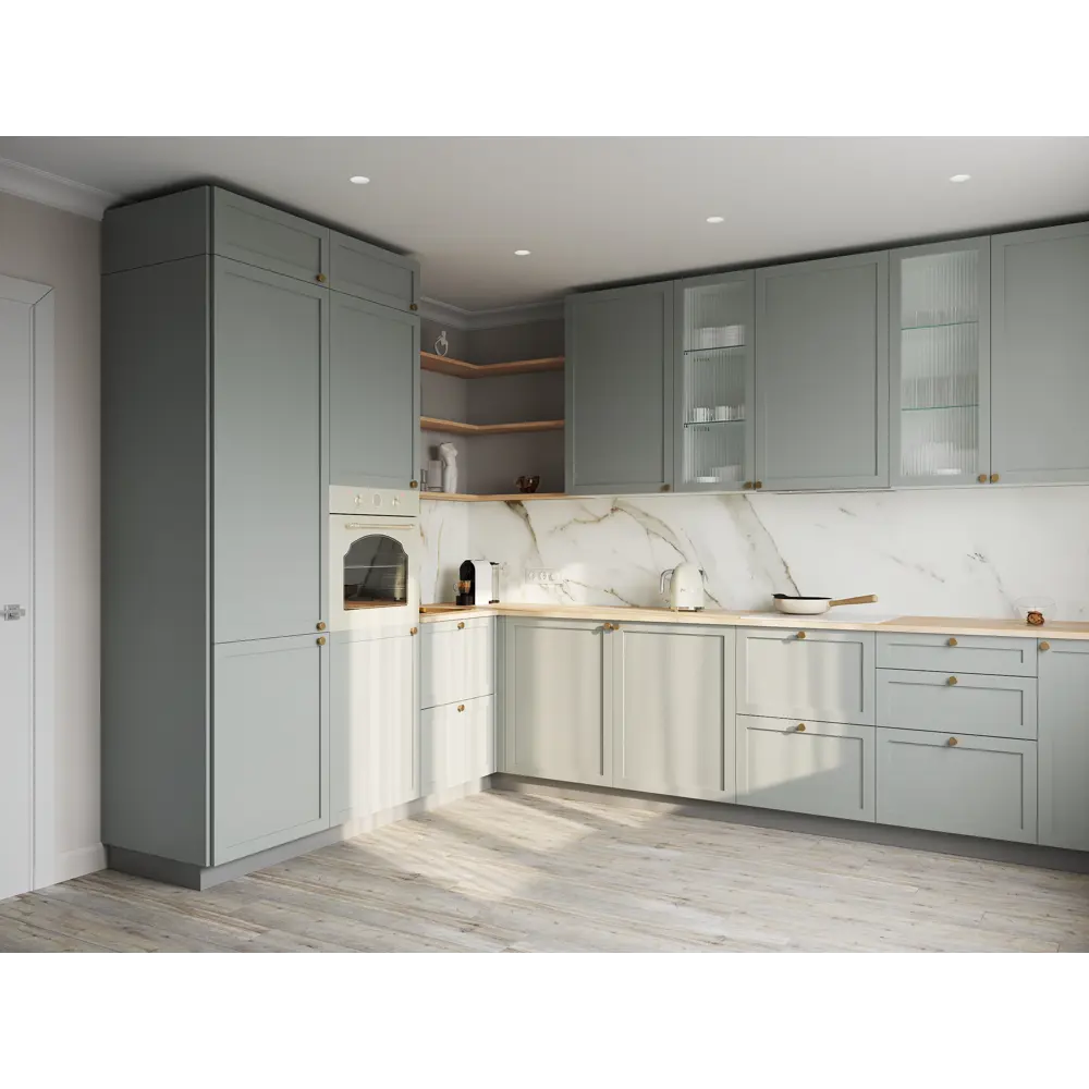 Фальшпанель Konsensa Кинель для кухни серо-зеленого цвета 89398719 STLM-1566058 - Вид №7