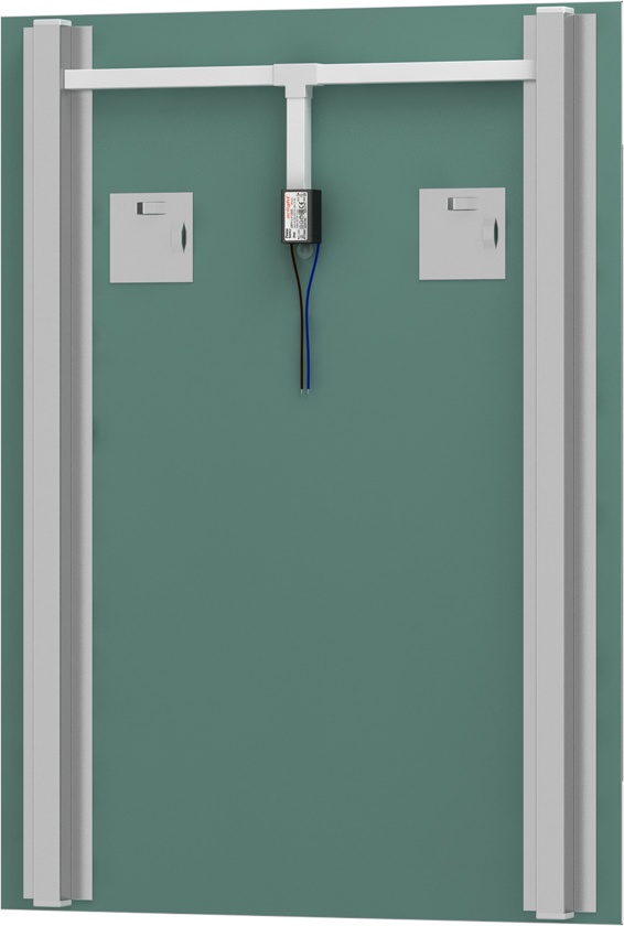 BY 2116 Зеркало с 2-мя встроенными LED-светильниками 10,5 W EVOFORM Ledline - Вид №2