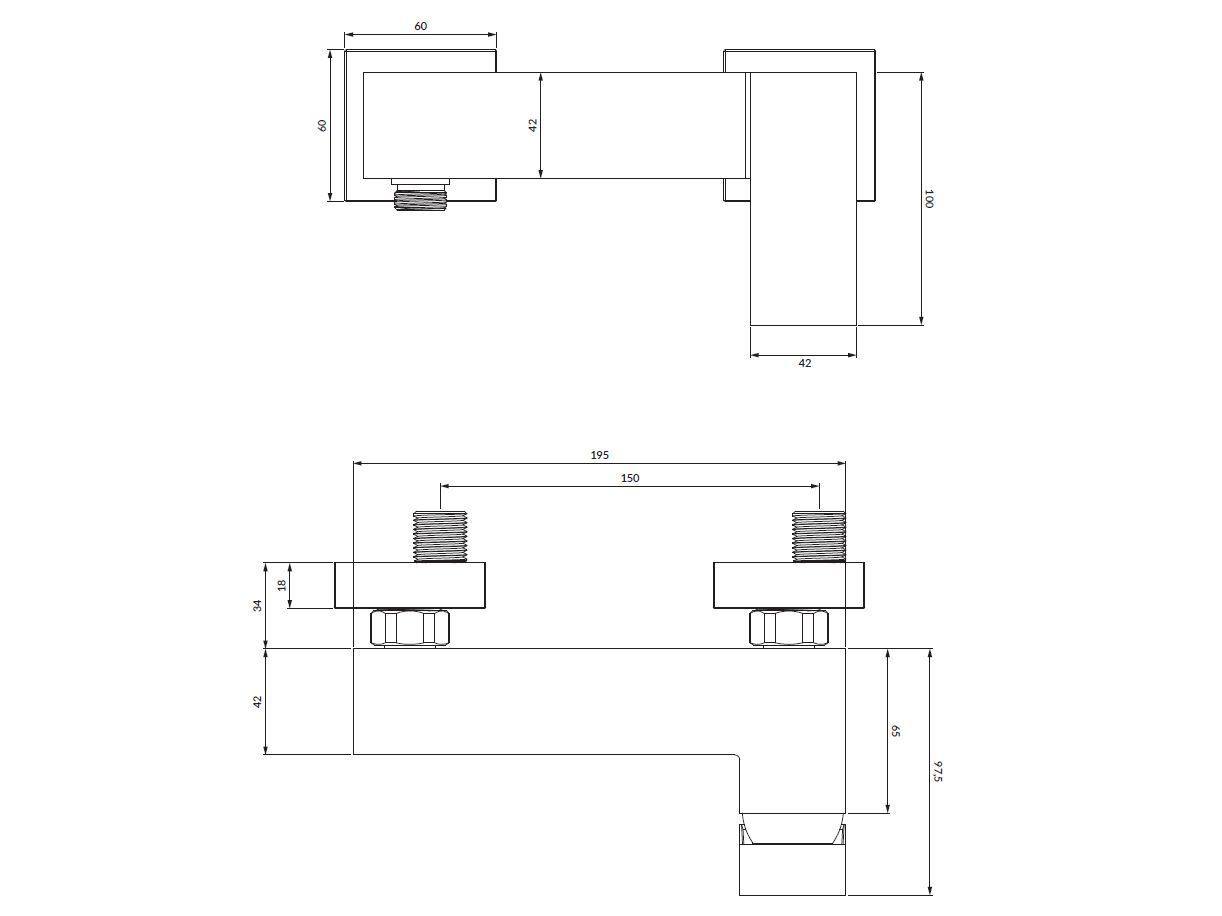Смеситель для душа на открытом воздухе OMNIRES Fresh ARCH-00031904 - Вид №2