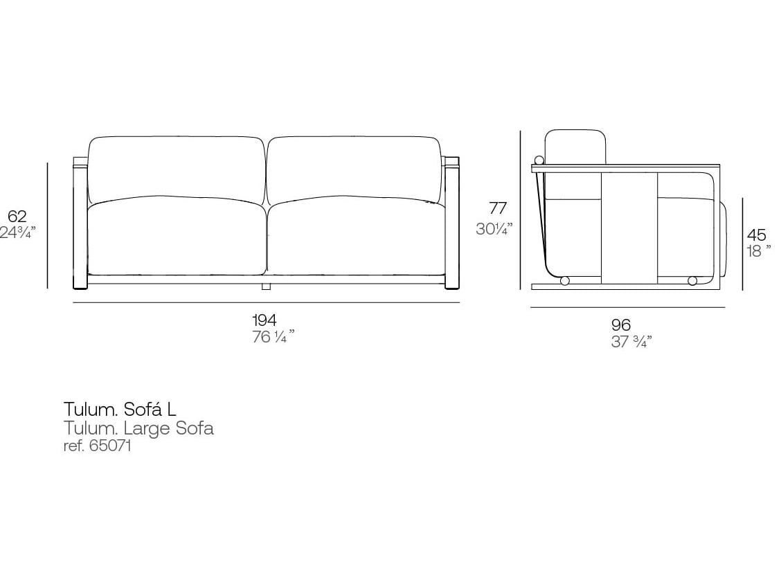 Ткань сад диван Vondom Тулум ARCH-00089131 - Вид №4