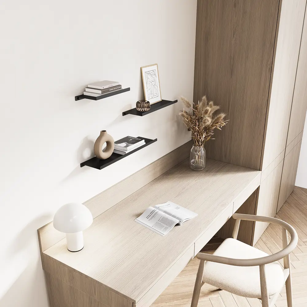 Настенная полка 44x12 см металл цвет белый KONSENSA STLM-2023321 - Вид №5