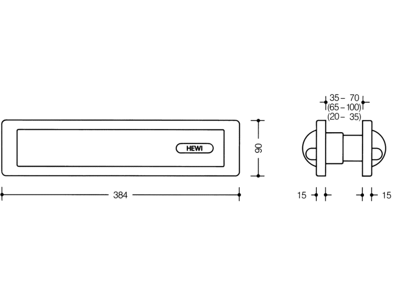 680.110 почтовый ящик HEWI Türzubehör  - Вид №2