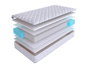 90901192 Матрас PRACTIC DOUBLE FIBER S1000 185x215 см независимый пружинный блок STLM-0419267 SKYSLEEP
