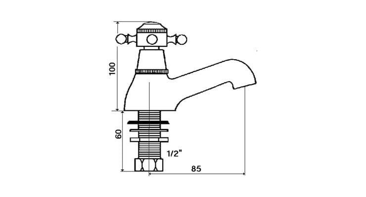 Смеситель для раковины с одним отверстием rvb 1920-1921 ARCH-00135114 - Вид №2