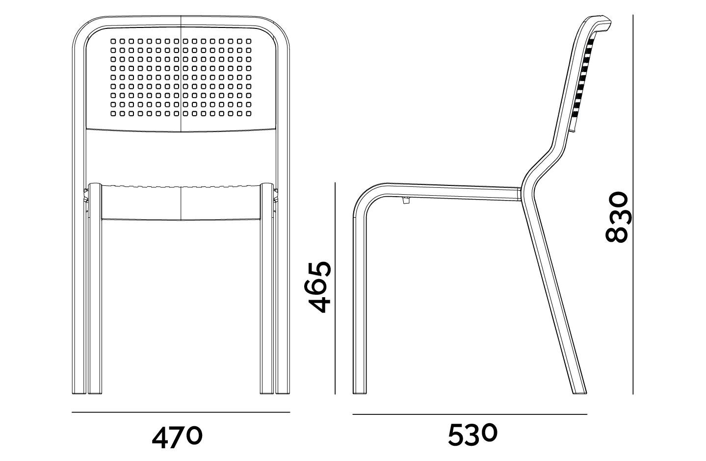 Стул из переработанного инженерного пластика PF Stile ON THE ROAD ARCH-00074499 - Вид №11
