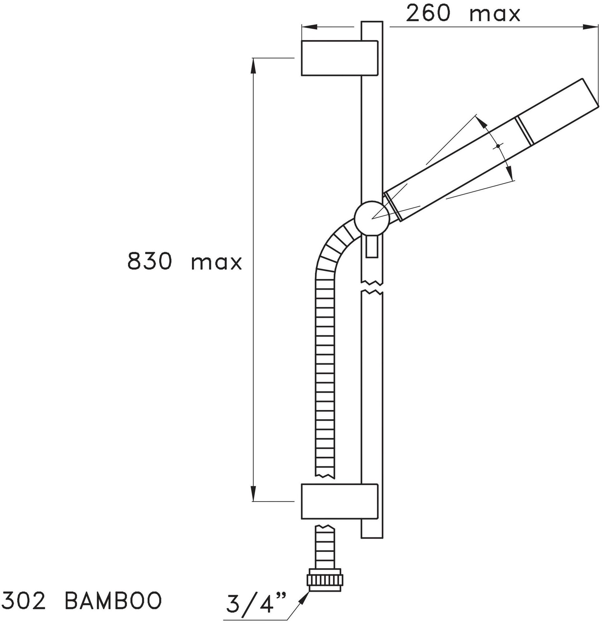 RUBINETTERIE STELLA Поручень с ручным душем Sirius sun-id-1403690 - Вид №1