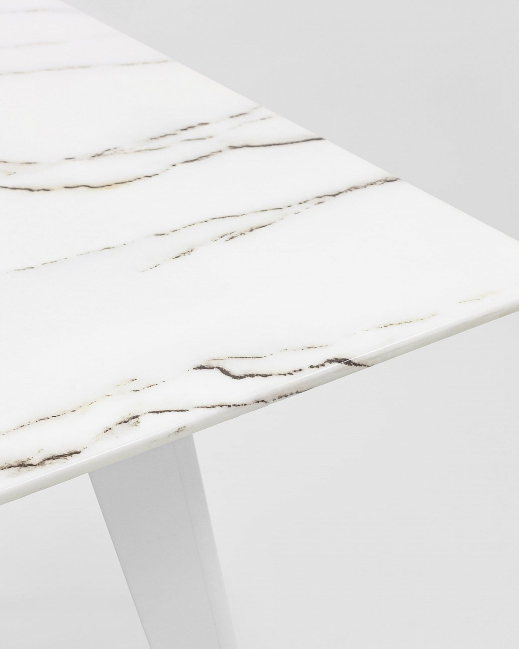 Стол обеденный со стеклянной столешницей белый с рисунком под мрамор 120х80 см "Ричмонд" STOOL GROUP  00-3958838 Белый  - Вид №6
