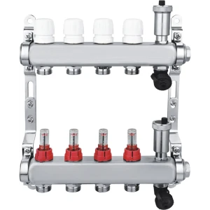 Коллекторная группа СПЕЦ с расходомерами для теплого пола 4 выхода 89351128