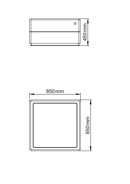 Бетонная квадратная плантатор ENCHO ENCHEV - ETE 74/75 ARCH-00100059 - Вид №5