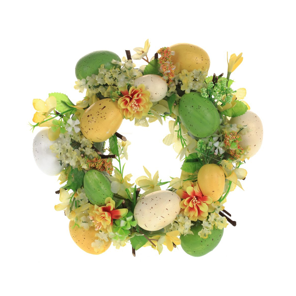 219462 Искусственное растение Декоративное изделие "Венок пасхальный" №07 7 см d 24 см Santreyd 
