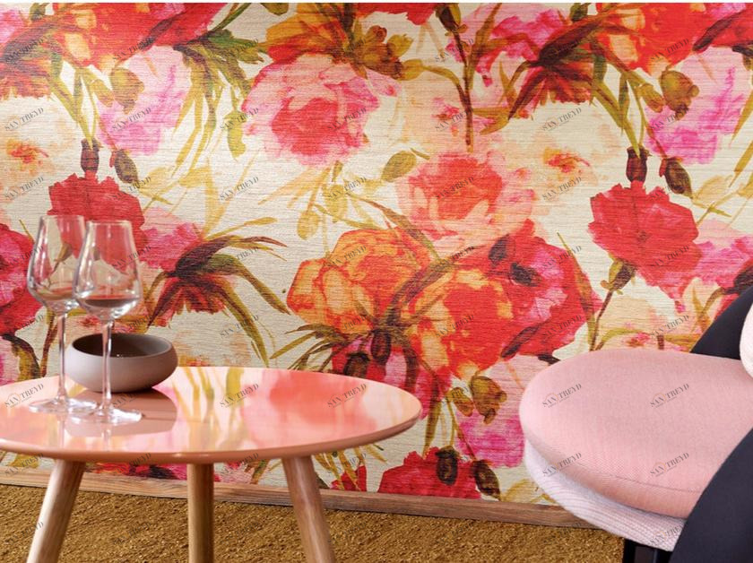 Élitis Моющиеся виниловые обои с цветочными мотивами Talamone sun-id-1424332