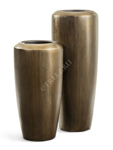 41.3321-07-045-GRP-117 Кашпо  Effectory - серия Metal - Высокий конус Design - Чернёная бронза Цветочная коллекция