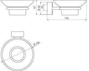 Emco Bad Настенная стеклянная мыльница Rondo2 sun-id-1427764 - Вид №4