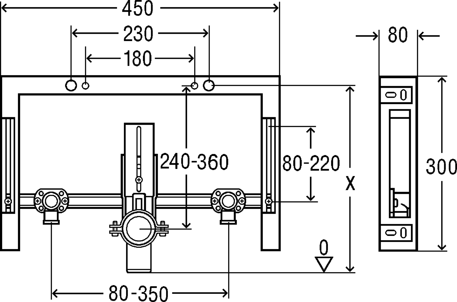 Системная техника  Prevista Pure  Блоки скрытого монтажа для биде VIEGA 648 800 Модель 8367 Santreyd  - Вид №2