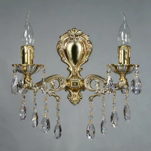 Бра настенное бронзовое Ambiente Leon 2128/2 WP Tear Drop AMBIENTE СВЕЧА 00-3931012 Бронза