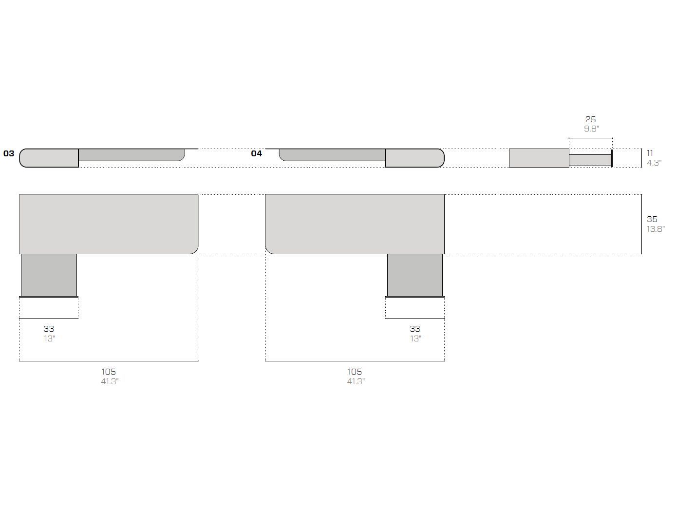 Подвесной стол из листового металла Fantin WAVE ARCH-00047728 - Вид №7