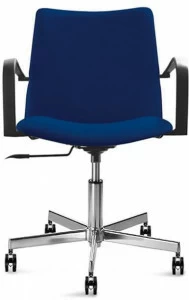 ENEA Офисный стул из ткани с 5 спицами и подлокотниками Global