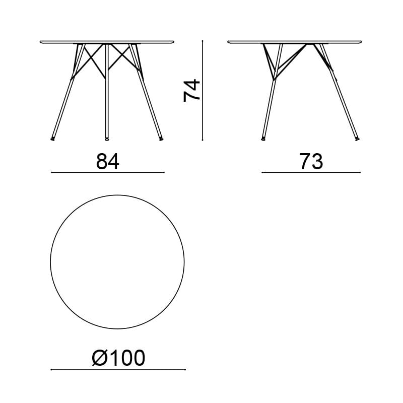 Стальной круглый садовый стол Arper ARCH-00043190 - Вид №18