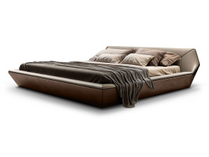 Кожаная двуспальная кровать