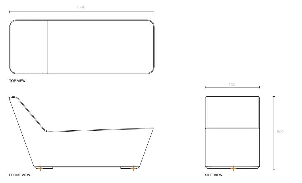 Бетонное наружное сиденье SIT Smooth ARCH-00053812 - Вид №5