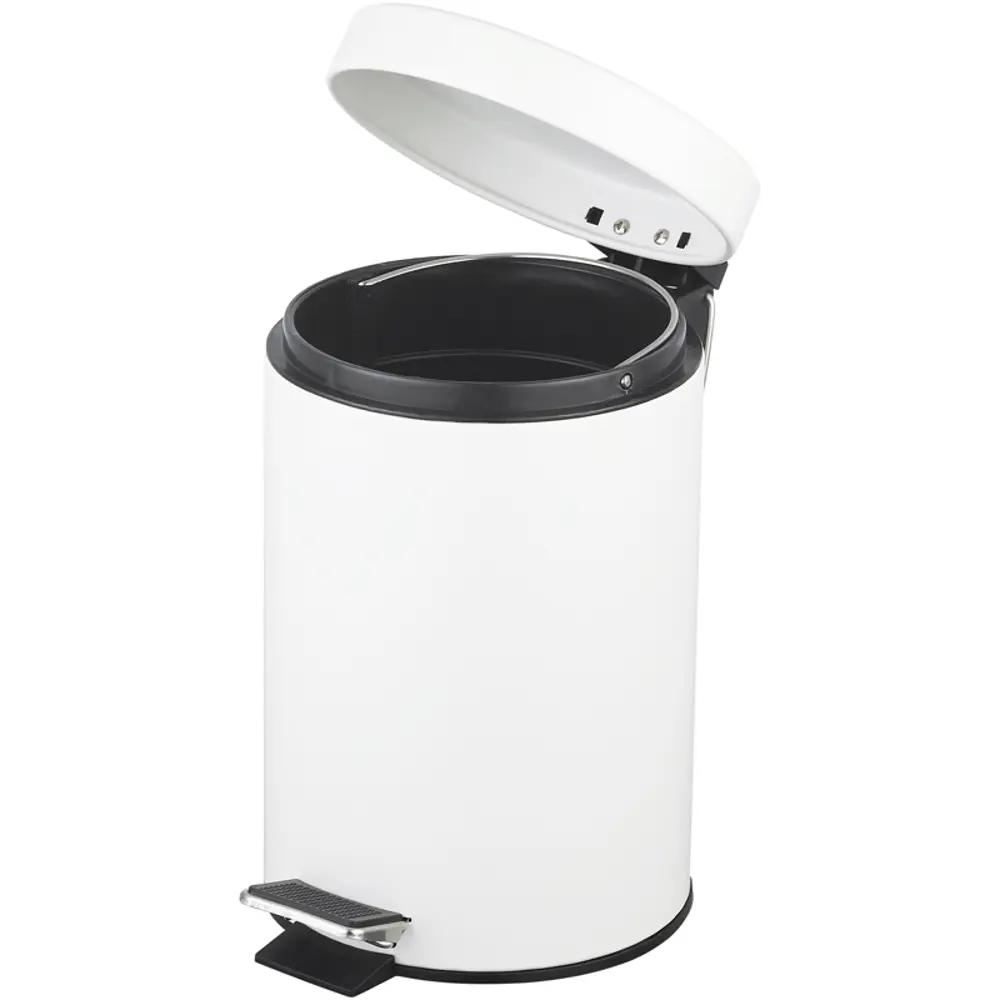 Контейнер для мусора для ванной KONSENSA Терни 3 л сталь цвет белый STLM-2089026 - Вид №4
