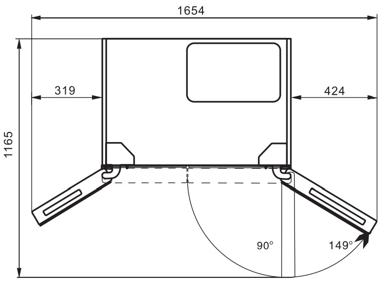 9168756 Холодильник Side by Side   HIBERG RFS-655DX NFB inverter серый STDN-0033550 - Вид №18