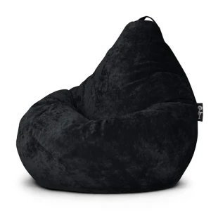 91470666 Кресло-мешок Goodpoof XXL 85x125x85 см вельвет цвет черный STLM-1427533