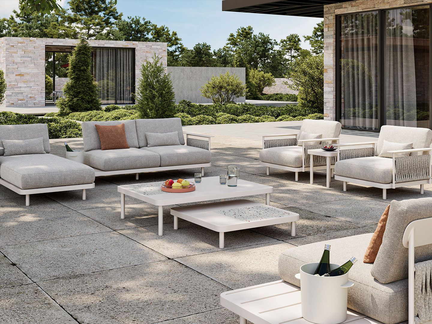 3-местный металлический садовый диван VINEKO Soul ARCH-00016936 - Вид №2