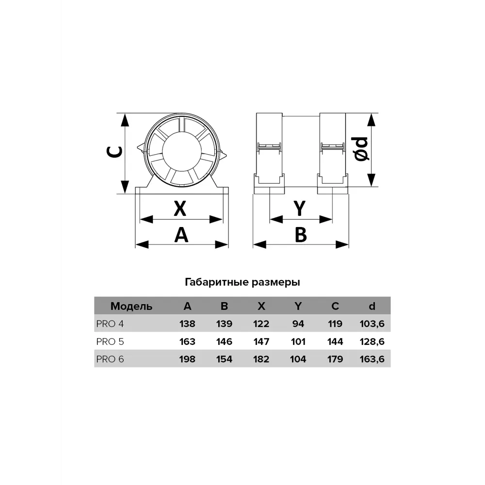Вентилятор канальный центробежный Diciti Pro 6 D160 мм 36 дБ 320 м3/ч цвет белый STLM-2114535 - Вид №4