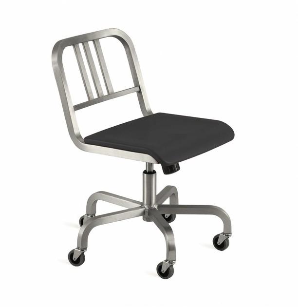 Emeco Вращающееся кресло из алюминия с колесами Nine-o™ sun-id-1471345 - Вид №7