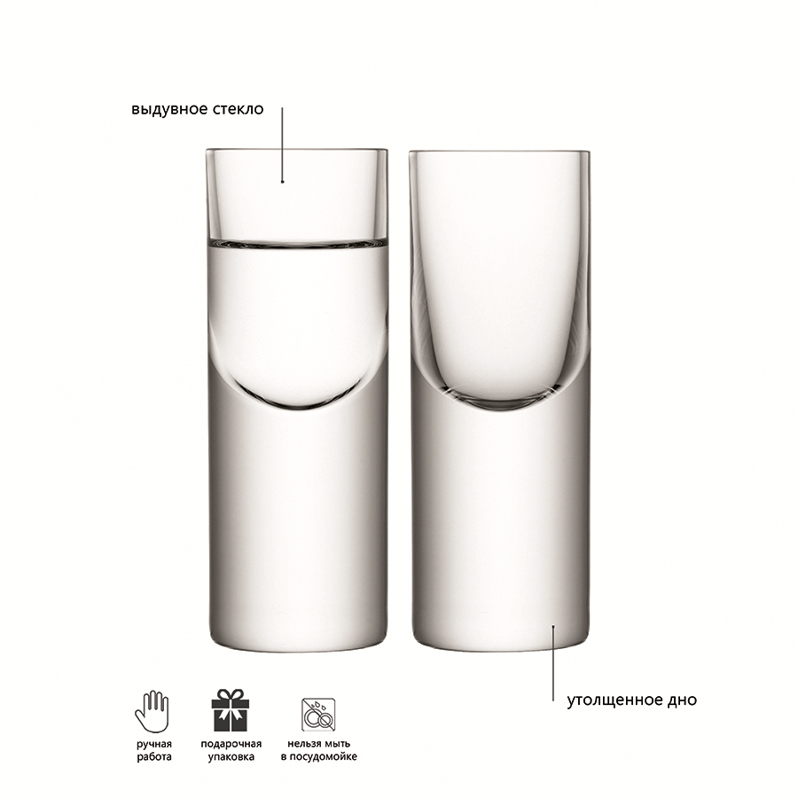 G008-01-992 Набор из 2 стопок для водки boris 50 мл LSA International  - Вид №4