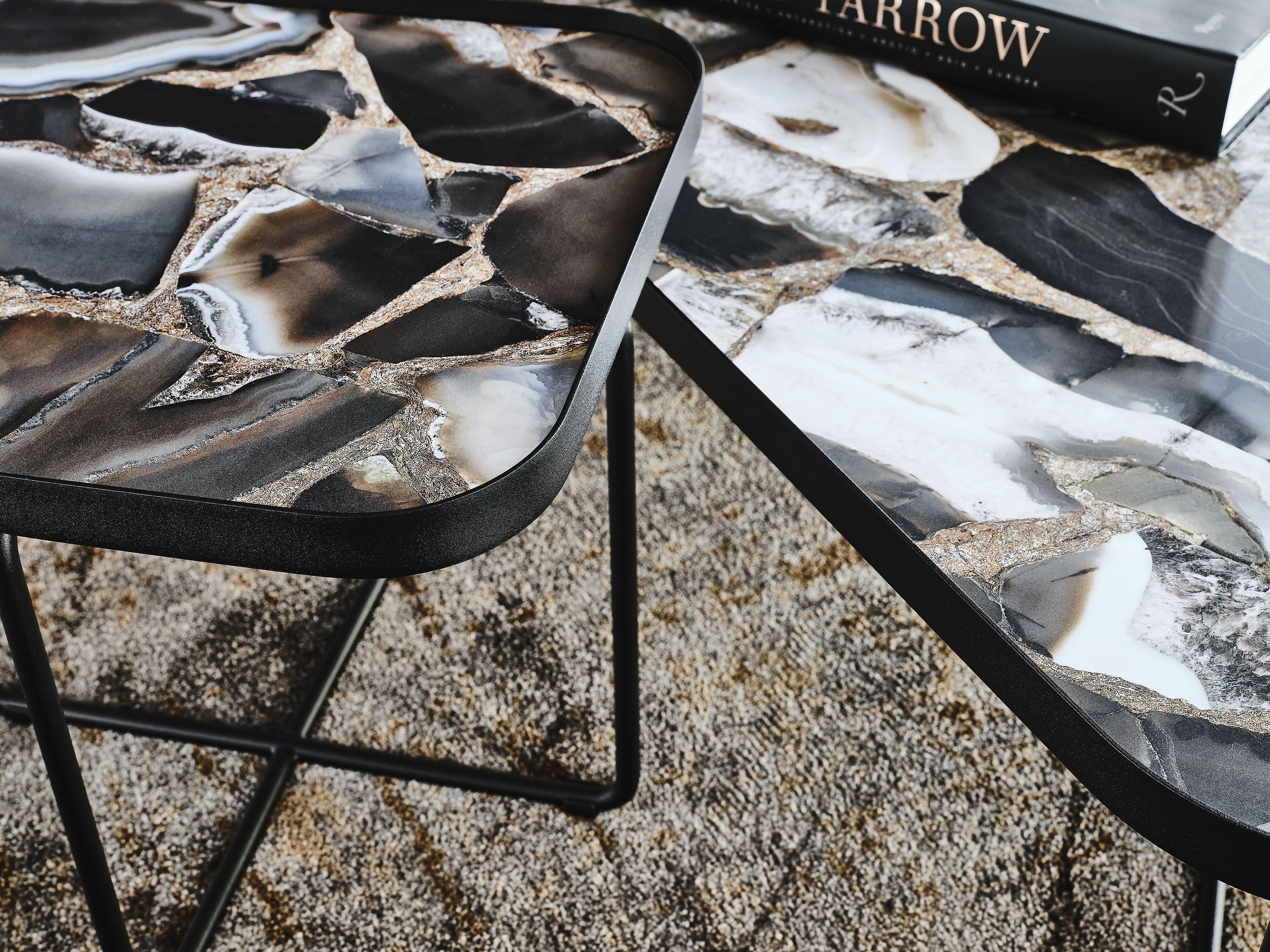 Квадратный металлический журнальный столик и керамическая столешница Cattelan italia BENNY KERAMIK ARCH-00120877 - Вид №7