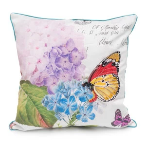Декоративная подушка фиолетовая гортензия Botanical style BREEZY РИСУНОК, ЦВЕТЫ, РАСТЕНИЯ 099568 Мультиколор