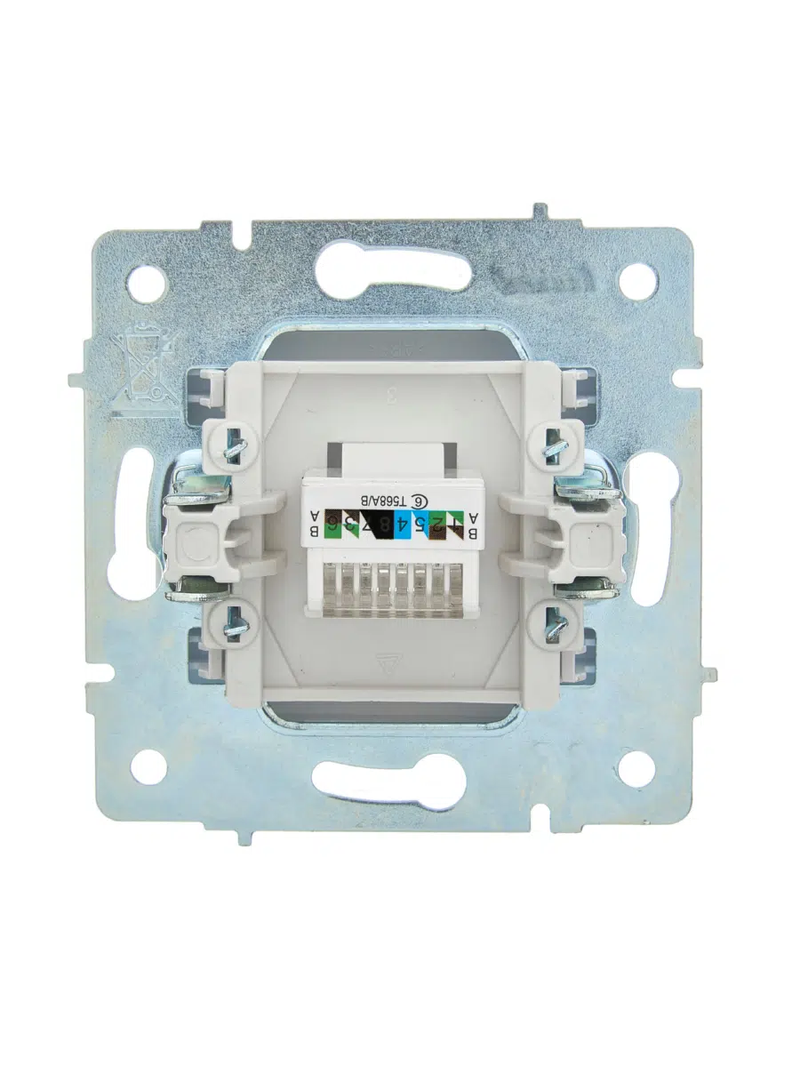 ASTI Розетка компьютерная белая механизм Cat 5e LEZARD 7081-0288-140 - Вид №1