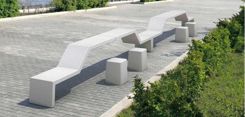 Metalco Модульная скамья из реконструированного камня без спинки sun-id-1511807 - Вид №1