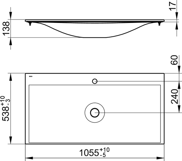 31150311001 Керамический умывальник KEUCO Edition 11 - Вид №2
