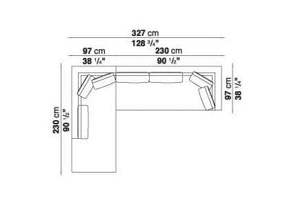 Угловой диван из ткани B&B Italia ARCH-00112684 - Вид №27