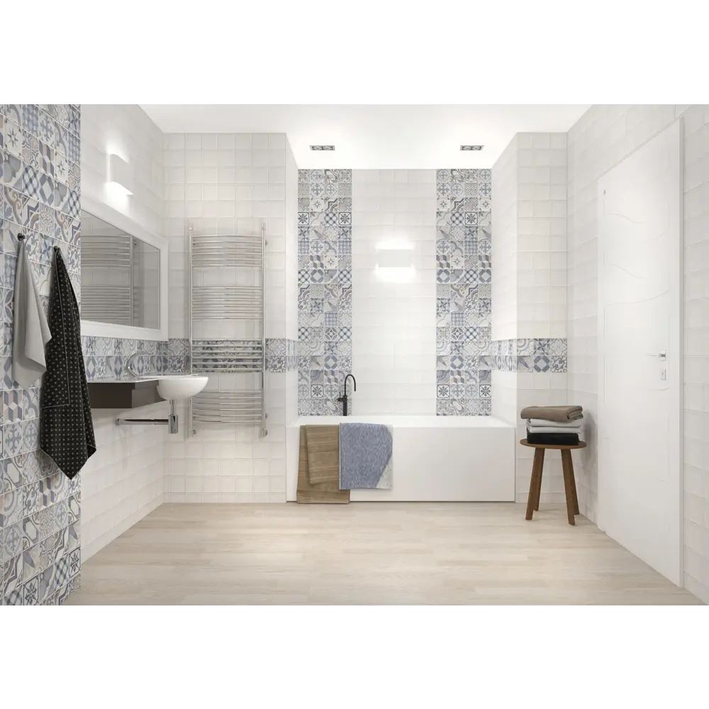 VENTA Панель ПВХ «Плитка» синяя для стен 2700×375 мм 18759402 STLM-0012513 - Вид №2