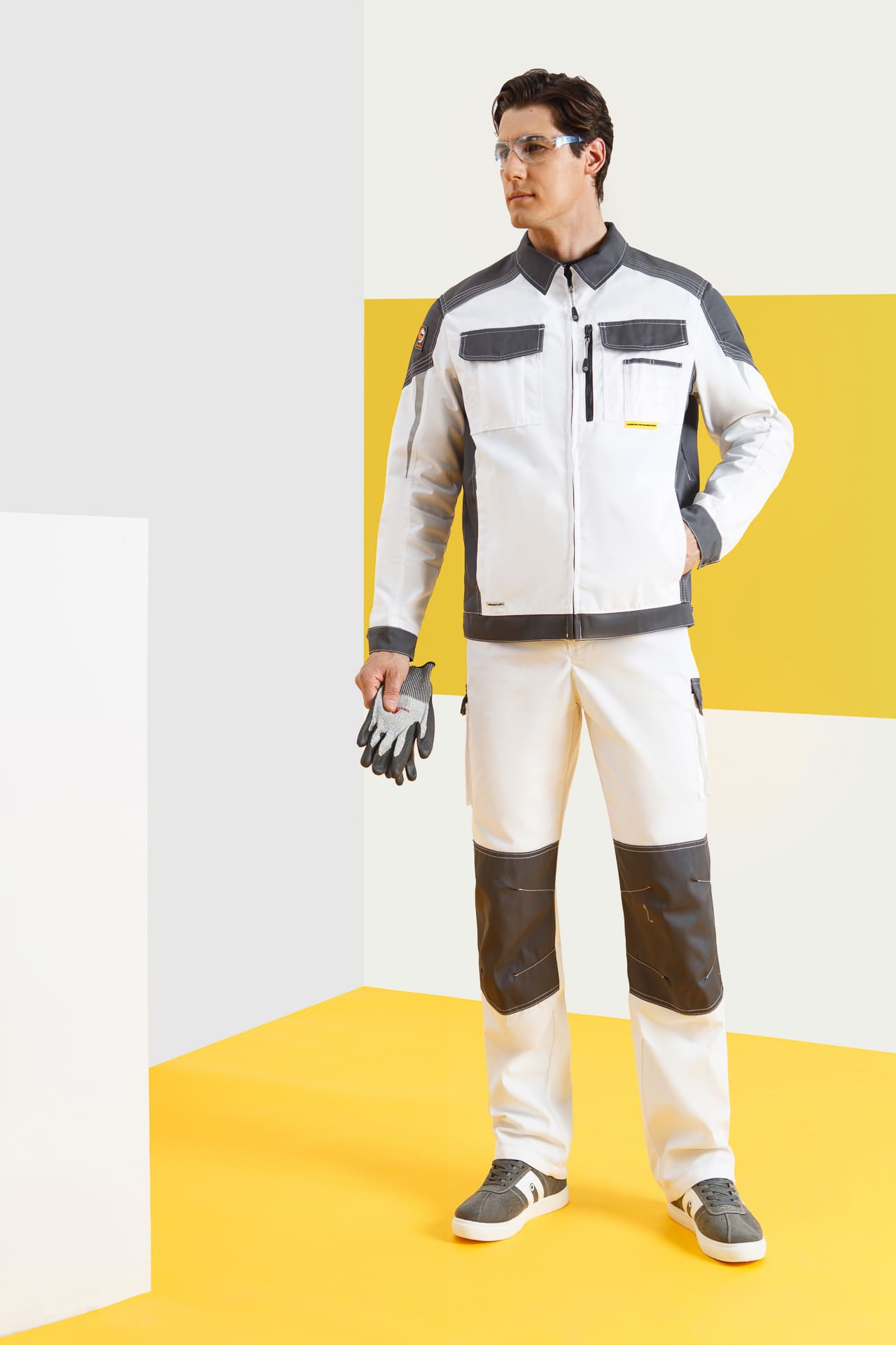 4974824 Костюм  NEW белый графит STATUS  Летняя спецодежда  размер 44-46/170-176  - Вид №6