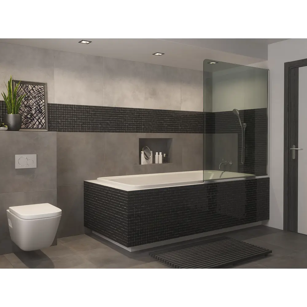 Стеклянная мозаика Kreaforta черная глянцевая 30×30 см 89400889 STLM-1575138 - Вид №5