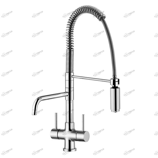 Idealaqua. 323-ЛЕ. Смеситель для кухонной мойки F Quadrodesign 323-LE