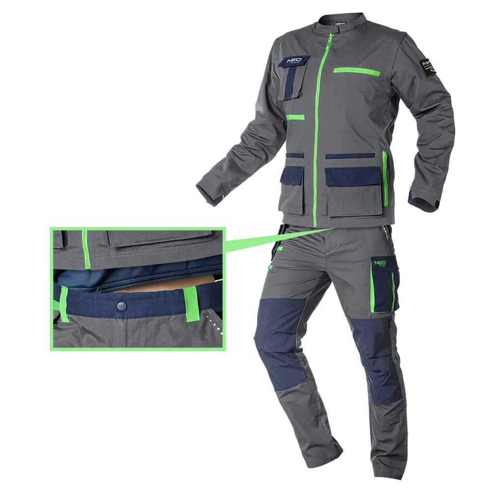 Брюки рабочие Neo Tools Premium серые/темно-синие/зеленые хлопок размер S рост 175-178 STLM-2189710 - Вид №10