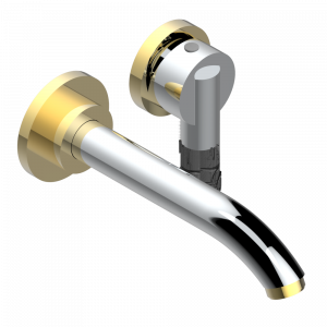 A33-6541B Trim only for Built-in basin mixer with spout (two x 1/2'' inlets and one 1/2'' outlet), without waste Thg-paris Bambou с чёрным хрусталём Хром/золото