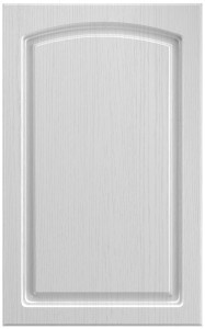 Фасады для кухни Классика Фрезеровка «Арка+» Белая структурная №511