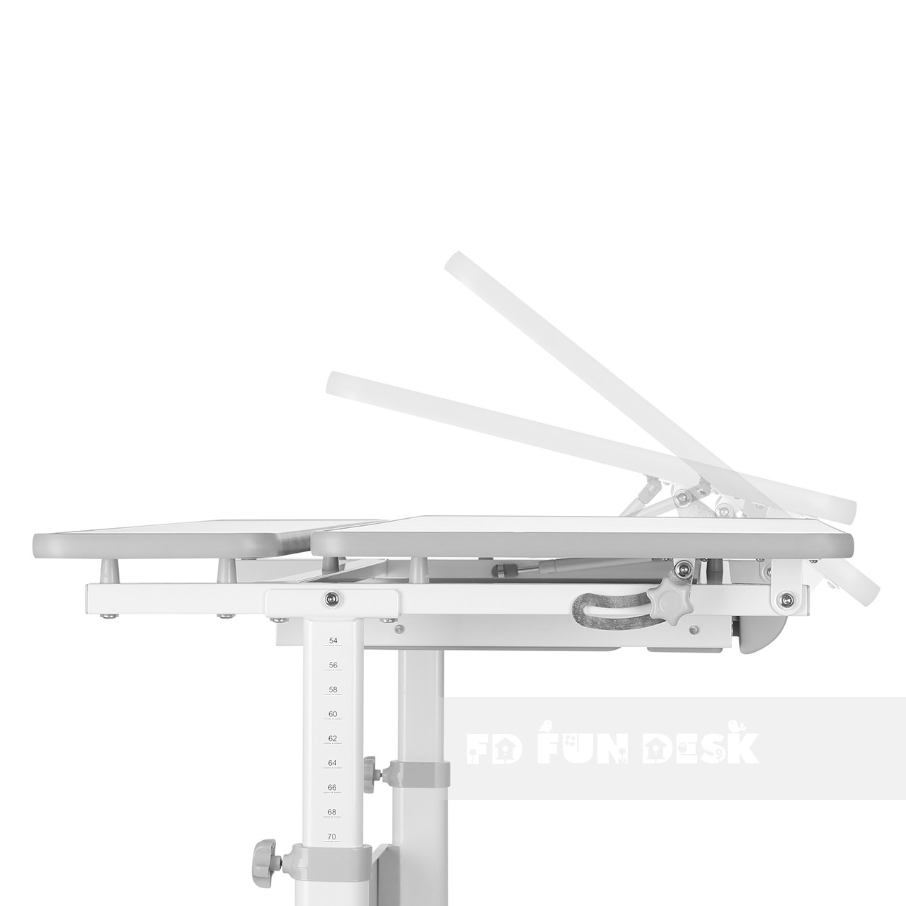 Парта детская с выдвижным отделением светло-серая Colore Grey FUNDESK  00-3948616 Белый;серый Santreyd  - Вид №6