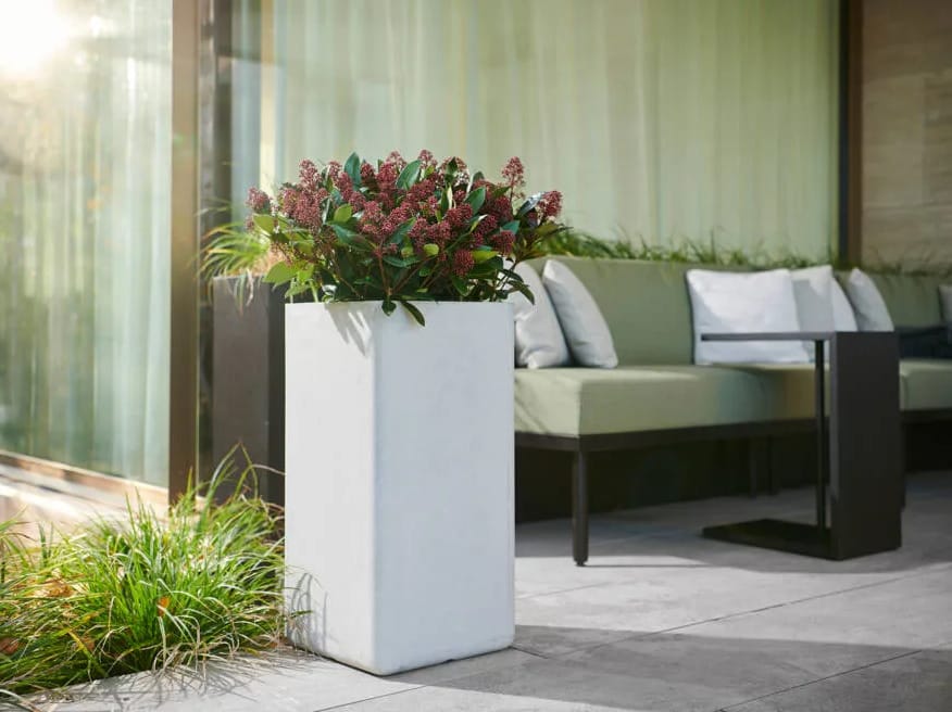 Бетонный высокий садовый горшок SWISSPEARL Softline ARCH-00000119