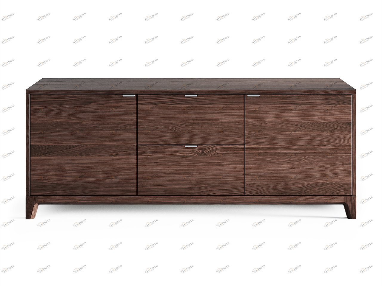 Тумба под телевизор с ящиками темный дуб Case THE IDEA  210257 Коричневый 