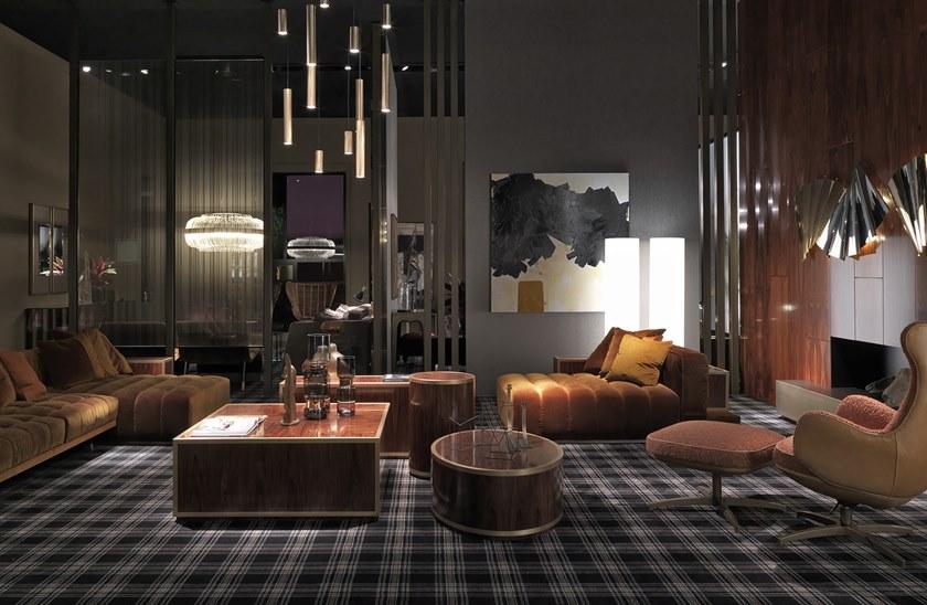 Gianfranco Ferré Home Круглый журнальный столик из тополя Connor sun-id-1377905 - Вид №2